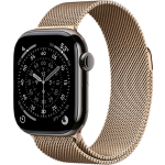 Apple Watch 11 46mm Slate Titanium Case with Natural Milanese Loop