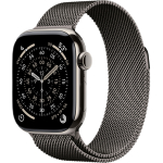 Apple Watch 11 42mm Steel Natural Titanium Case with Slate Milanese Loop