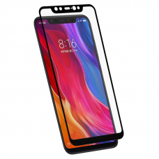 Защитное стекло 3D для Xiaomi Mi 8 Черное (Тех.Упаковка)