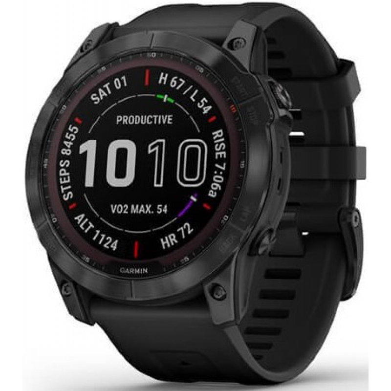 Garmin Fenix 7x Sapphire Solar Black DLC Titanium / Black Band 